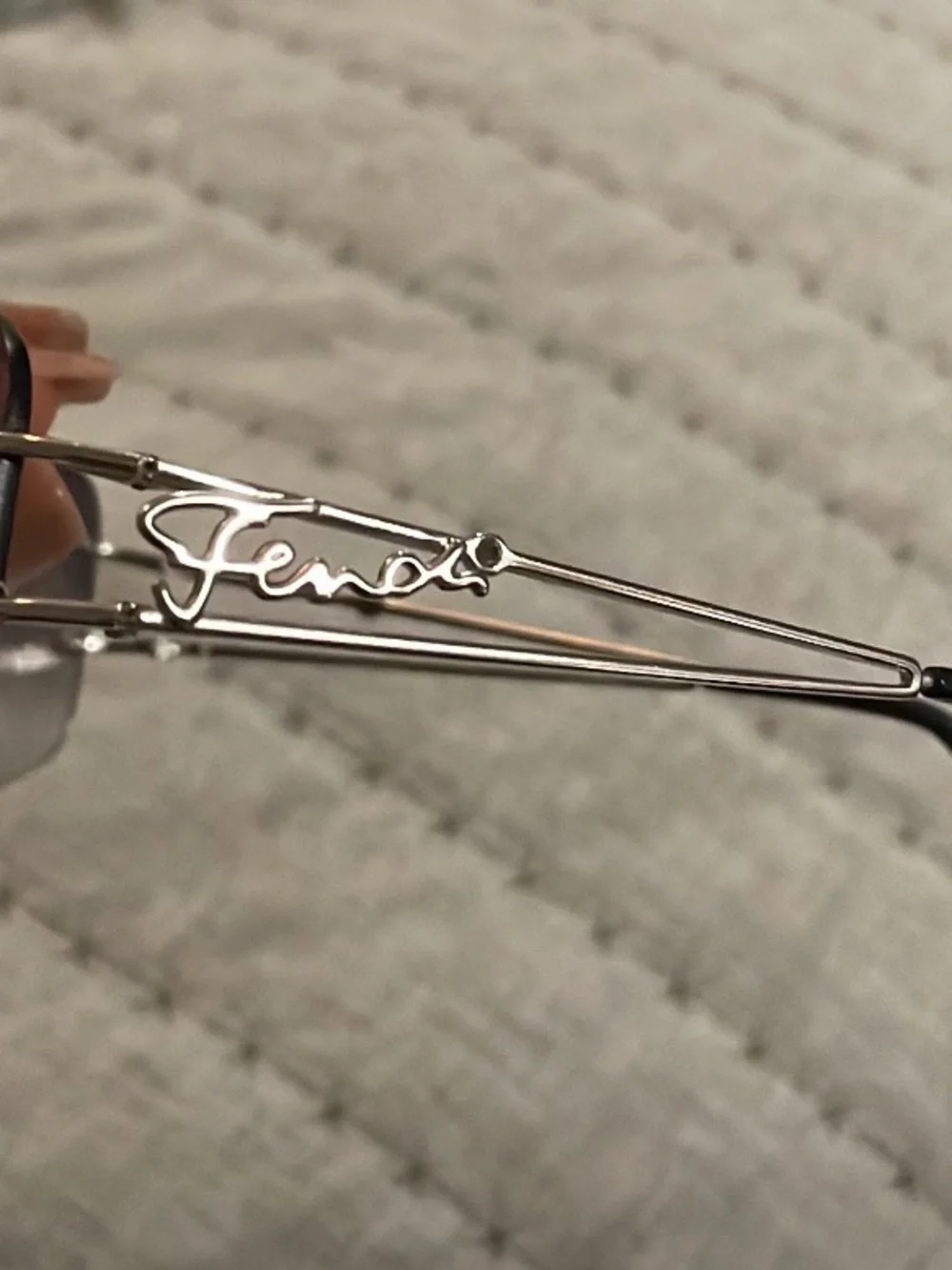 Fendi Rimless Sunglasses with Purple Gradient Lenses
